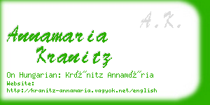 annamaria kranitz business card